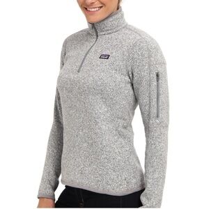 Patagonia Better Sweater Gray 1/4 Zip Fleece Long Sleeve Knit Top Warm Soft XS